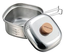 キャプテンスタッグ キャンプ用 鍋 ステンレス角型 ラーメン クッカー 1.3L UH-4202