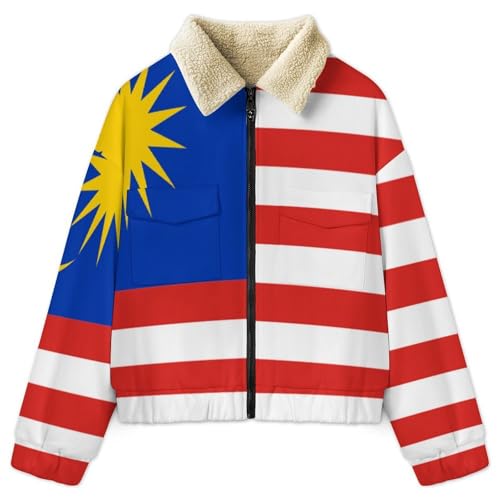 Manteau polaire femme blouson sport chaud imprimé à rayures modernes - 3