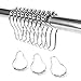 Miorkly Crochets de Rideau de Douche, Anneaux pour Rideaux de Douche Crochet en Métal Coulissant Acier Inoxydable 12pcs