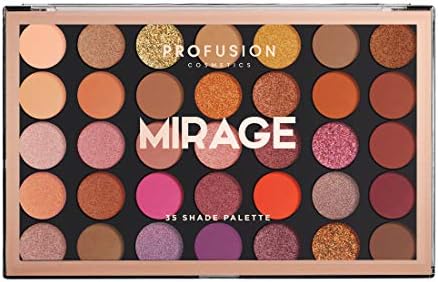 Profusion Cosmetics Mirage Palette- Ultra-soft Smooth and Skin-Friendly Long Lasting 35 Shade Pallete
