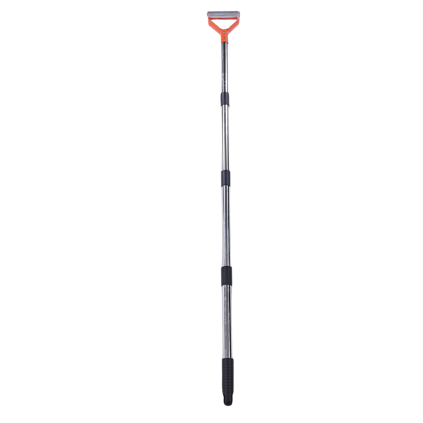 Wakects Zappa con Staffa, Zappa da Diserbo in Acciaio al Carbonio con Manico Regolabile in Acciaio Inossidabile da 30 a 61 Pollici, Lama Ad Anello Push Pull, Strumento da Giardinaggio Verticale per