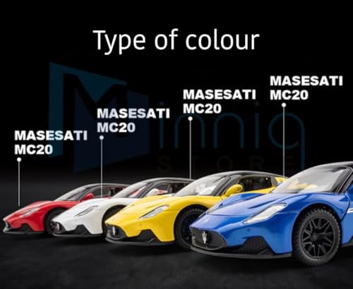 Image of Maserati MC20 1:32 Model Car with Box, Zinc Alloy Pull Back Toy car with Sound and Light for Kids Boy Girl Gift [Colors as Per Stock] (Maserati MC20 1:32)