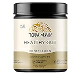 Terra Origin Healthy Gut Powder Honey Lemon with L-Glutamine, Zinc, Glucosamine, Slippery Elm Bark,...