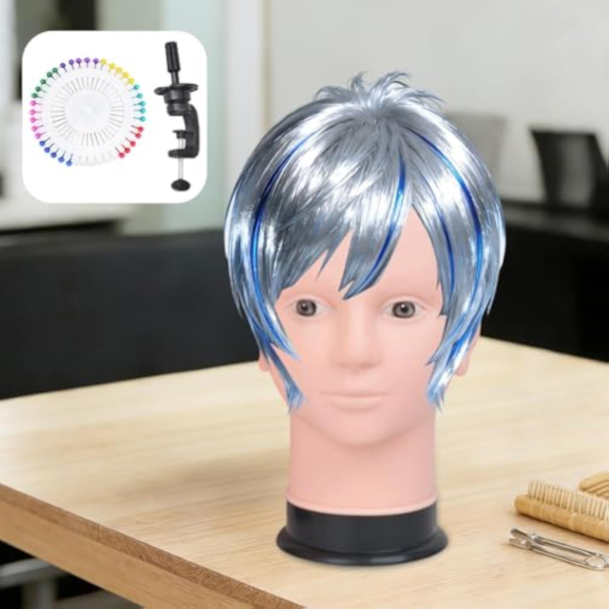 Realistic Bald Mannequin Head for Wig Display