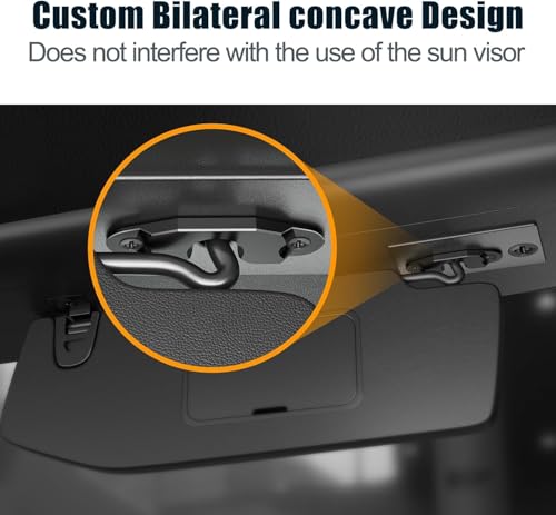 Image of Upgraded Sun Visor Repair Kit for Jeep, Veharvim 2 Pack Hard Plastic Sun Visor Clip Compatible with Jeep Wrangler JK 2018 / JL /Wrangler 2018-2023 / Gladiator 2020-2023, Black