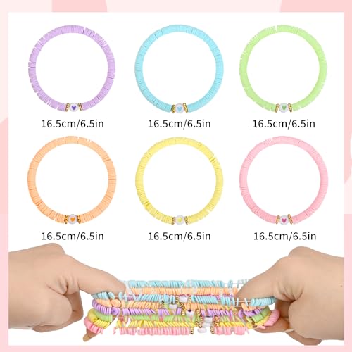 Image of JIASHUYEYE Party Favors for Kids Ages 8-12, Colorful Preppy Friendship Bracelet Set for Girls, Birthday Goodie Bags and Classroom Prizes