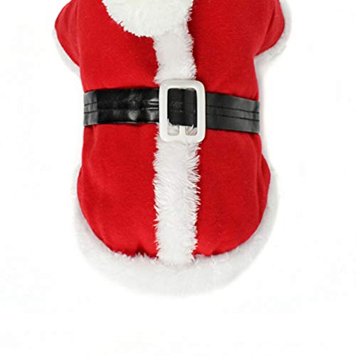 ULTECHNOVO Animal de Estimação Natal Papai Noel Terno Traje Cães Gatos Macacão Casaco de Inverno Rou