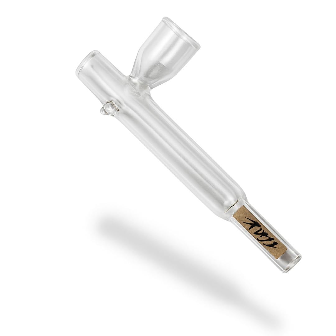 Weedness Glas-Pfeife für Aktivkohlefilter 14 cm – Tabakpfeife Schraubpfeife Smoking Pipe für Unterwegs Purpfeife Kleine Edle Pfeifen