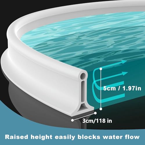 Barrera de agua para ducha y umbral plegable de silicona flexible para baño 7