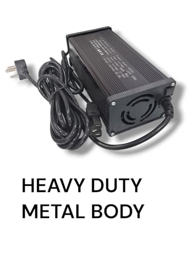 Image of Electric Scooter Charger 72V 6 Ampere for All Lithium Battery | Longest 4 Meter Wire | Fast Charging | Waterproof | Heavy Duty | Metal Body | Cutoff Voltage 84V.