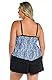 Maxine Of Hollywood Damen V-Neck Flutter Swimsuit Top Tankini-Oberteil, Schwarz/Gezeitenwelle, 18 Plus