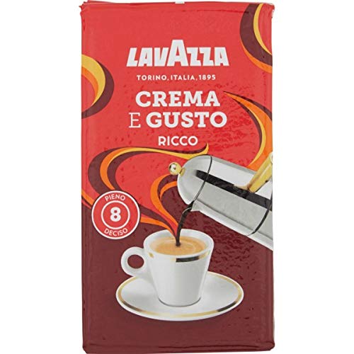 8X LAVAZZA Crema E Gusto Gusto Ricco Italian Ground Coffe Espresso 250g