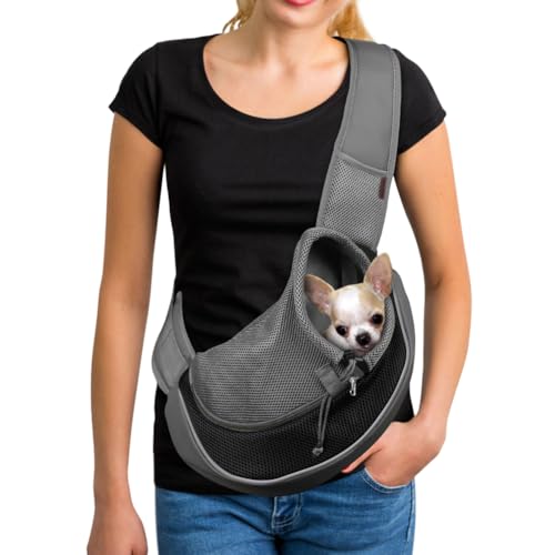 YUDODO Pet Sling Carrier for 10-15 lbs Small Dogs & Cats – Hands-Free Puppy Carrier with Safety...