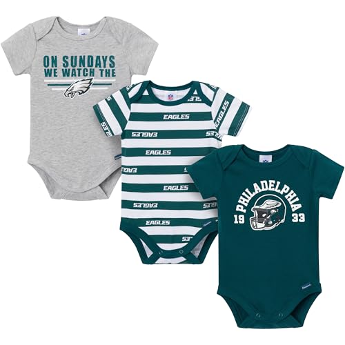 Image of Gerber NFL baby-boys Nfl 3-pack Onesie Bodysuit