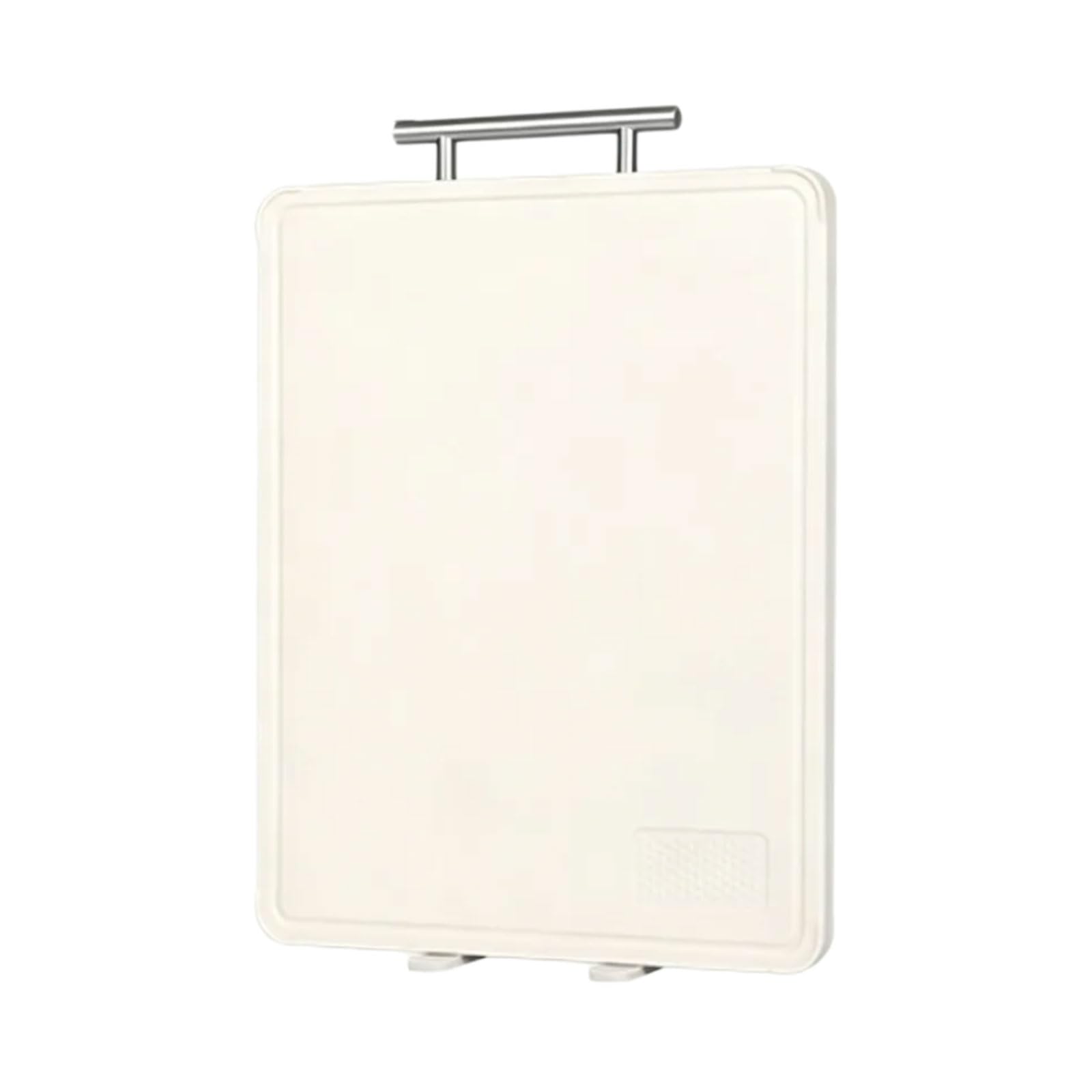 Klynovalu Large Non Slip Chopping Board with Stainless Steel Handle and Double Sides Hangings Kitchen Board for Meat Fish Fruits Vegetables Rustless Handle
