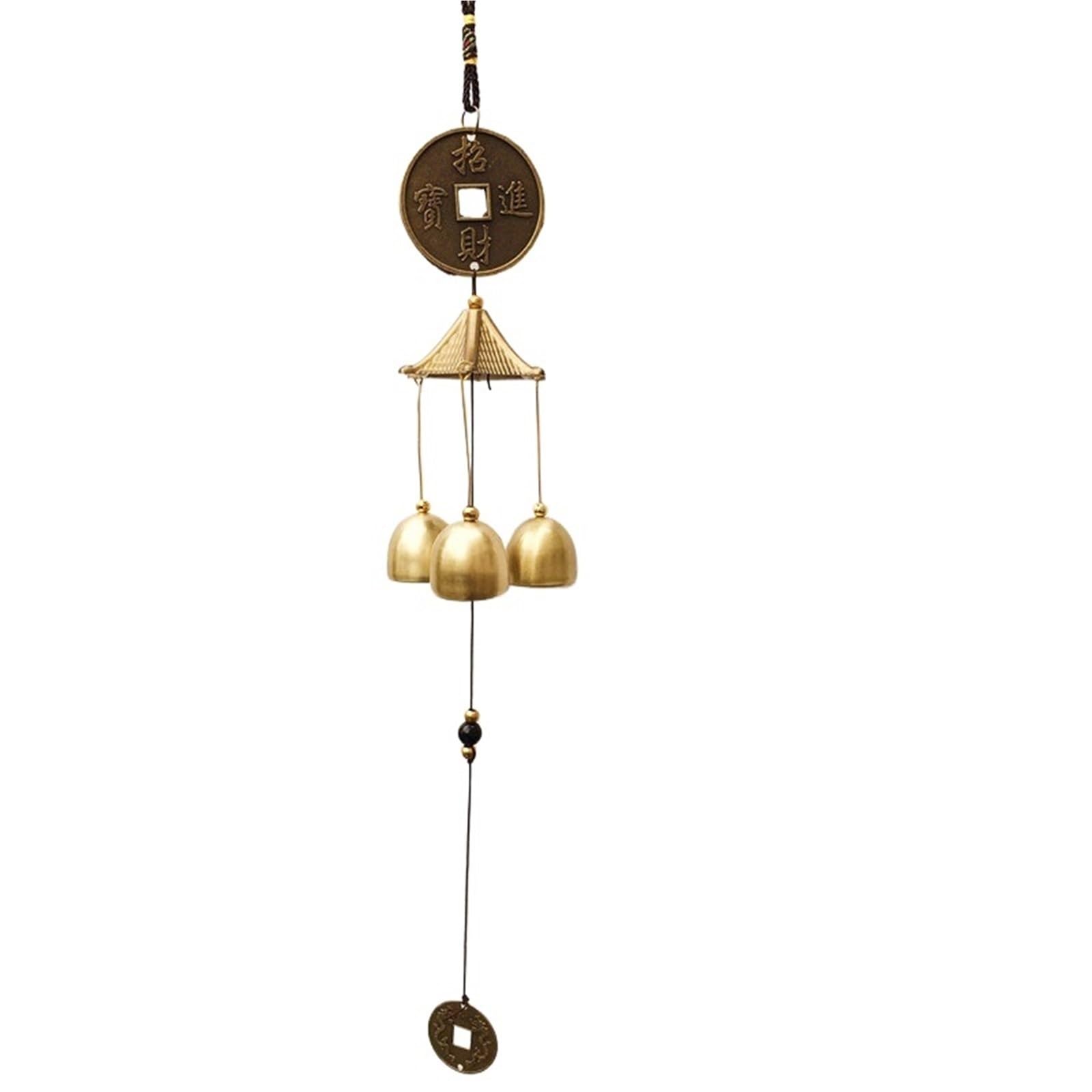 1Pcs Antique Wind Chime Copper Yard Garden Outdoor Living Decoration Metal Chimes Lucky Win(Color 12)