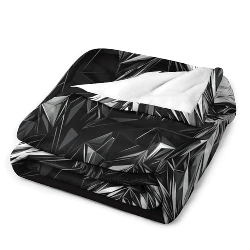 Couverture lit et canapé douce 127x152 cm avec motif ours géométrique durable