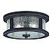 VAXCEL Cumberland Bronze Rustic Round Outdoor Flush Mount Ceiling Light Clear Glass