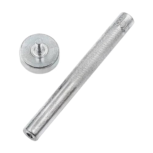 Queenbox 5mm Steel Round Hole Punch Grommets Eyelets Tool for DIY Clothing Leather Bag Shoes Canvas, Silver