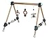 roba Arceau de jeu en bois et MDF laqué, pour apprendre à agripper et développer les sens, avec 3 éléments de jeu suspendus réglables en hauteur et jouets pour bébé en bois, HxLxP: 48x61x59cm.