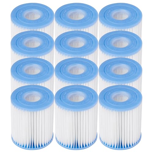 Intex FBA_B3706 Ersatz 29007E Schwimmbadfilter Kartusche H-12 Pack, weiß