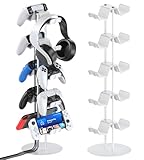 Kytok Gamer Gifts, Headset Stand 5 Tiers with Cable Organizer, Controller Stand Compatible with PS5/Xbox/Nintendo Switch/PS Portal/PS4, Headset Holder & Controller Holder for 10 Packs Controller