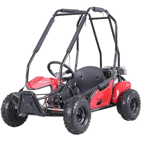 Coleman Powersports GK100 98cc Gas Powered Single Seat Go-Kart, Automatic Centrifugal Clutch, 150 lbs Maximum Load, Off Road Adventure Vehicle