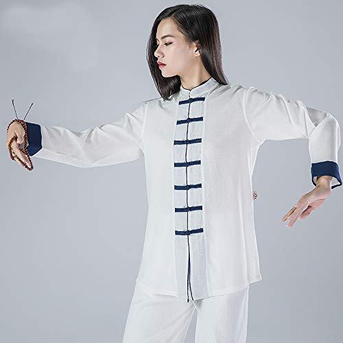 Ksua Womens Martial Arts Uniform Tai Chi Suit Chinese Kung Fu Clothing Cotton Wing Chun Clothes Zen Meditation #TOP2