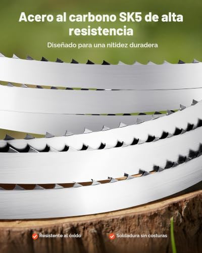 Miniatura 2 de Vevor Hoja De Sierra De Cinta 4 Tpi, Dientes Afilados Endurecidos 18 Hrc, Acero Al Carbono De Alta Resistencia, Repuesto Para Las Principales Marcas De Sierras De Cinta, 1832 X 12,7 X 0,5 Mm