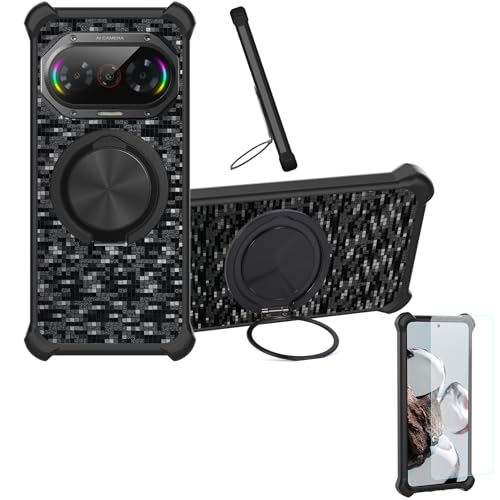 �Ή� Fonos O3 03 �P�[�X Phone Case [1�� 9H+�d�x���� �K���X�t�B����][360°��]���X�^���h�A�}�O�l�b�g��]CX-11-HEI