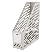 D.RECT Stehsammler Zeitschriftensammler in klassischem Design/Zur geordneten Aufbewahrung von Dokumenten, Heften & Mappen bis Format A4–C4 Breite: 90mm Grau