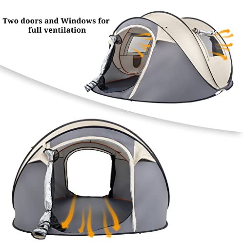 Carpa Camping Plegable para 4 Personas Fácil Montaje miniatura 5