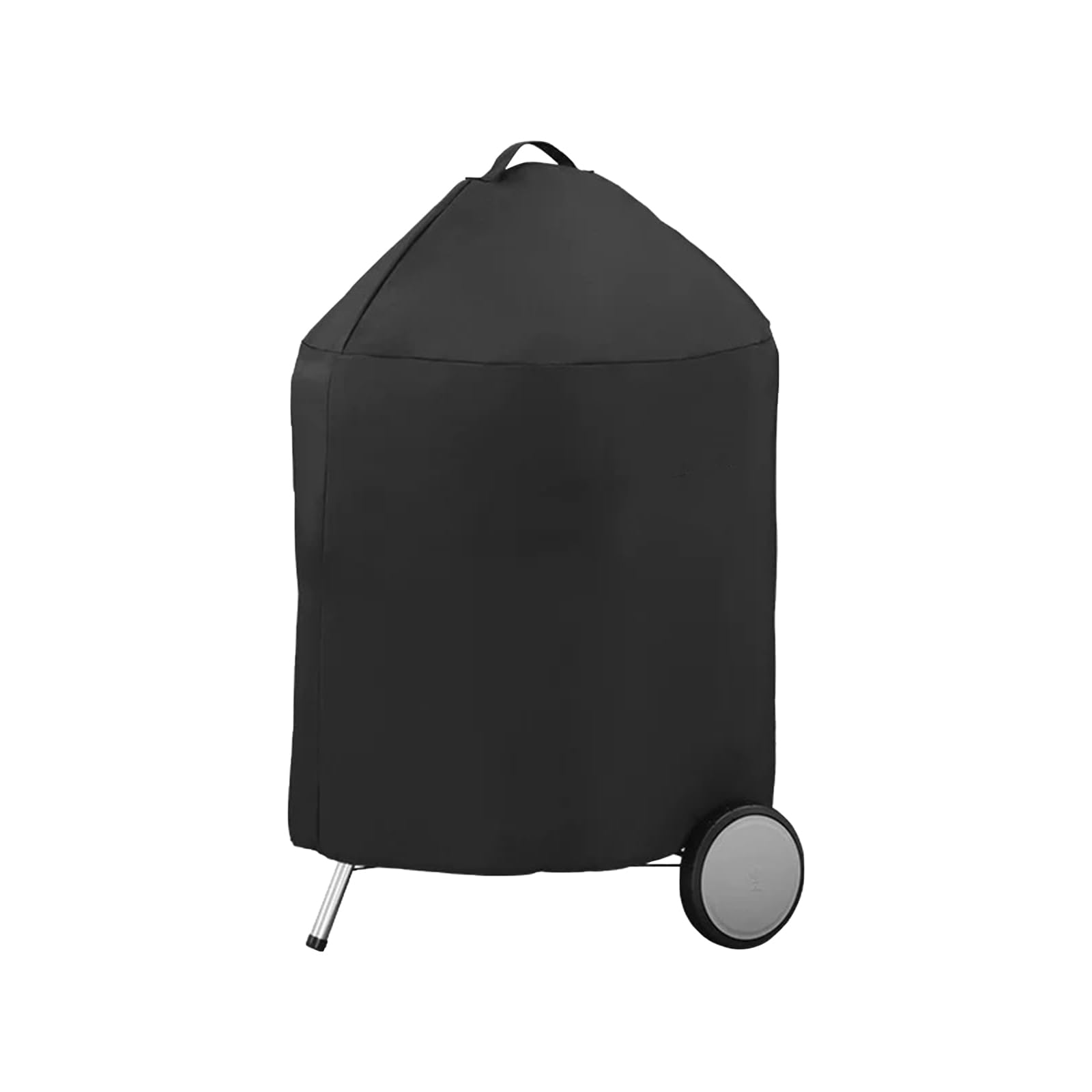 JUEQIGJ Round BBQ Grill Cover for 18 Inch Charcoal Grills Waterproof, Fade Resistant, UV Resistant Kettle BBQ Grill Cover with Hook & Loop Strap, Dome Smoker Cover, Black (18in)