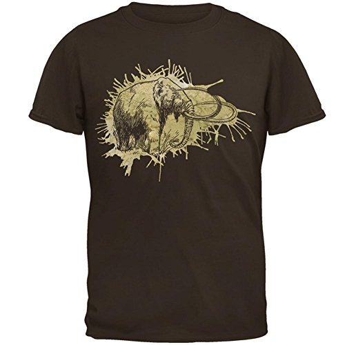 Old Glory Prehistoric Beasts Wooly Mammoth Mens T Shirt Brown SM