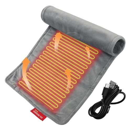 Almohadilla térmica para calambres periodales – Esterilla de calor eléctrica con carga USB – para piernas, brazos, rodillas, abdomen, período, calambres, silla, cama, sofá, lugar de trabajo, coche