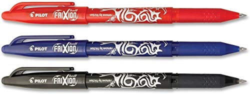 Image of FriXion Ball Erasable & Refillable Gel Ink Stick Pens, Fine Point, Black /Blue /Red Inks, 3-Pack - 1
