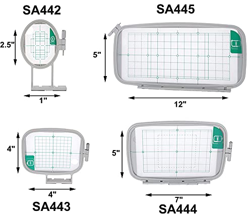 Pafowo PAEMHOOP4 4 Pcs Premium Embroidery Hoops For Brother Pe800 Se1900 Pe770 780D Pe700 Pc6500 Brother Innovis 1250 700 Babylock Embroidery Machine Hoop thumb #3
