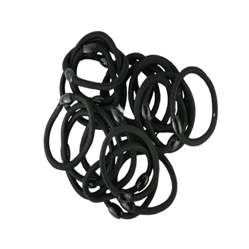 Image of Hair Band Making Materials - Elastic Hair Bands, Lock Connectors & MDF Round Base Discs | DIY Hair Accessories & Complete Making Kit (Multiple Options Available) (20, Hair Band Only)
