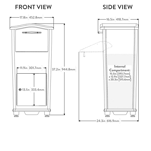 Architectural Mailboxes Elephantrunk® Package Delivery Box for Outside, Extra Large Lockable with Hopper Door, Heavy Duty Aluminum, Anti-Theft Baffle Porch Pirate Protection, Rubbed Bronze by ARCHITECTURAL MAILBOXES - Image 6