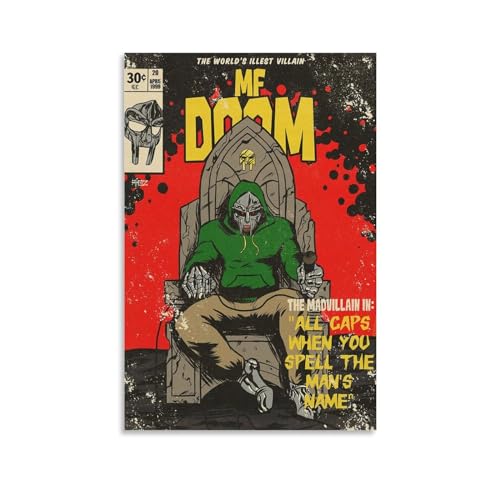 ZTKUB Vintage Singer Poster Mf Doom Canvas Poster Wall Art Decor Living Room Bedroom Decoration Posters 12x18inch(30x45cm) Unframe-style-3