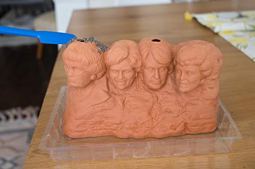 The Golden Girls Rushmore Chia Pet Planter - Dorothy, Blanche, Rose, Sophia - Funny Seed Planting Pot - Creative Novelty Gifts Memorabilia - Best Toy Head Growing Pottery Figure- Official Merchandise #TOP2