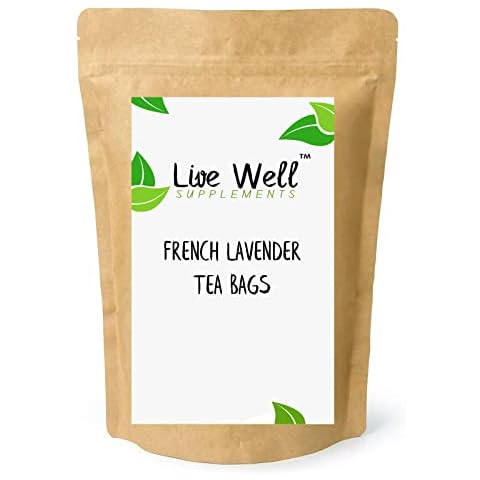 French Lavender Herbal Tea Bags (Unbleached Tea Bags) Premium Quality! (10 Tea Bags) Cover