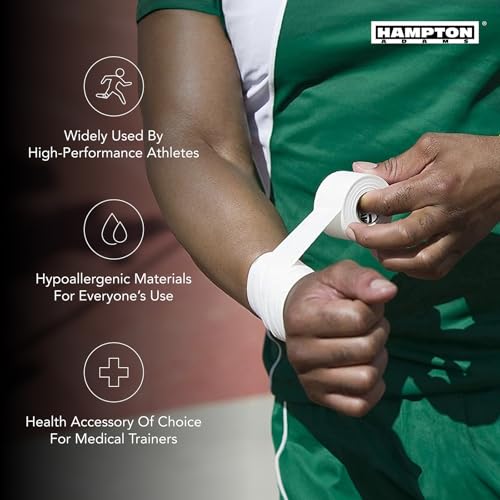 Image of Hampton Adams | As Seen on Shark Tank | Original Athletic Sports Tape (3-Pack) | 45ft Rolls | Very Strong Easy Tear NO Sticky Residue | Best Tape for Athlete & Trainers | Fingers Ankles