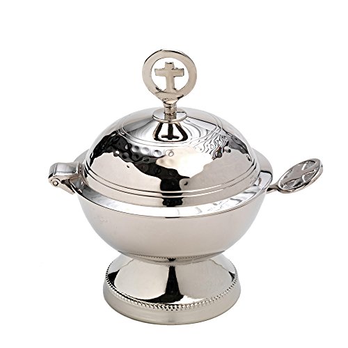 NKlaus Schiffchen Croix Cuillère Rangement encensoir Laiton nickelé Deko 7580