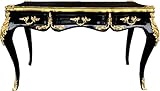 Breite: ca 65 cm Casa Padrino Luxus Barock Schreibtisch Schwarz/Gold - Sekretär Luxus Möbel