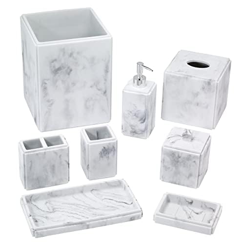 Avanti Linens - Tissue Box Cover, Resin Countertop Decor, Marble Design (Catania Collection) by Avanti Linens - Image 6