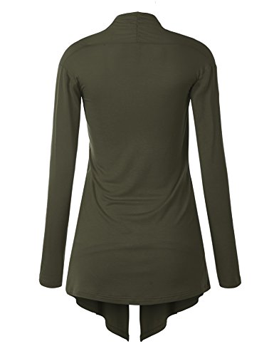 Image of Made By Johnny Women's Open Front Cardigan Lightweight Soft Drape Long Sleeve Cardigan for Work Travel Casual