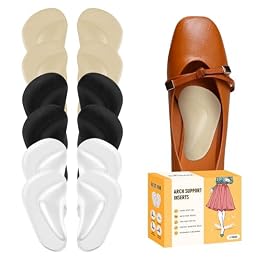 ZUCNANA Arch Support Inserts for Women Flat Feet Plantar Fasciitis 6 Pairs