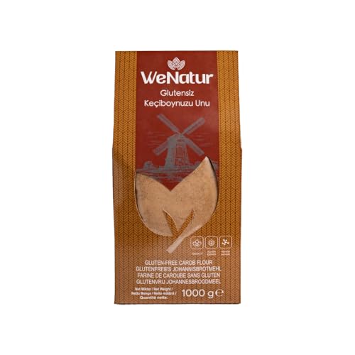 WeNatur Harina de Algarroba – Fuente Natural de Fibra, Dulce Superalimento, Ideal para Repostería Saludable y Recetas Veganas 1000 g