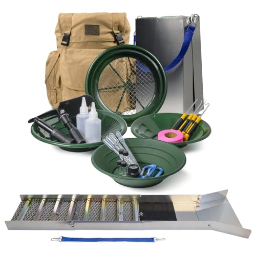 ASR Outdoor 24pc Deluxe 50 inch Backpack Gold Sluice Kit